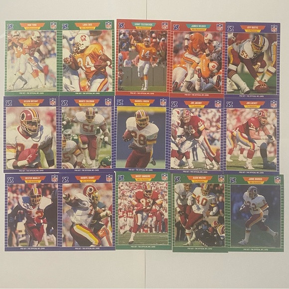 1989 - 1990  Pro Set Football Cards Lot of 63 Cards Vintage - Picture 3 of 8